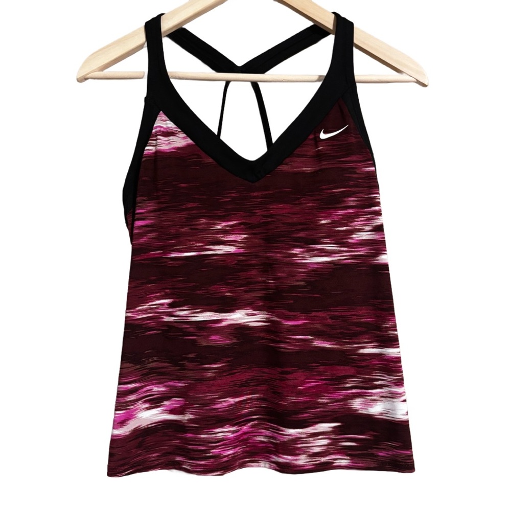Nike Women's Swim Top - Black and Pink